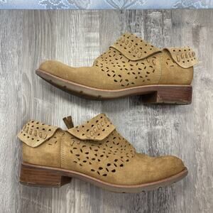 Sofft Bootie Bristow Saddle Brown Perforated Ankle Boots Size 10 M Womens